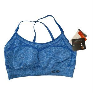 NWT C9 by Champion Premium Medium Support Sports Bra Blue Size M